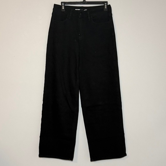 Old Navy Denim - Old Navy Womens High-Rise Wow Wide Leg Jeans Black Jack S/543047-00 Size 6